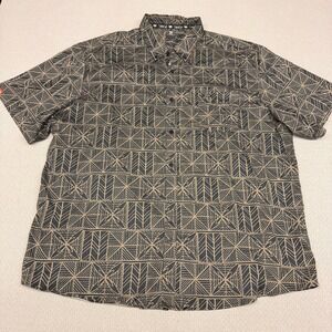 Tanoa Shirt Mens 4XL Short Sleeve Samoan Tribal Hawaiian Beach Casual